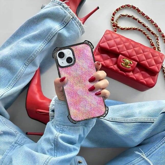 iPhone 14 Plus Case Bounce — Pink Glitter