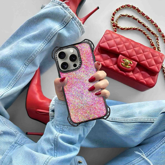 iPhone 16 Pro Case Bounce — Pink Glitter