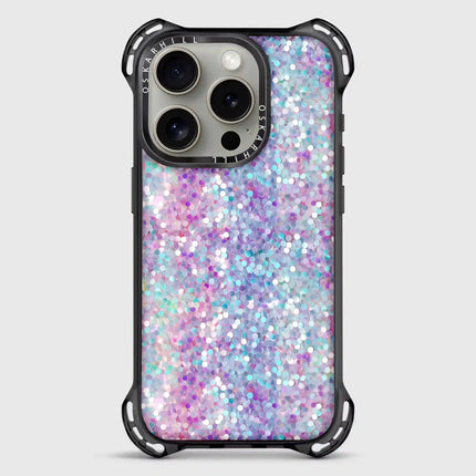 iPhone 13 Pro Max Case Bounce — Pastel Purple-Blue Glitter