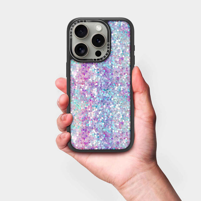 iPhone 16 Pro Case Elite — Pastel Purple-Blue Glitter