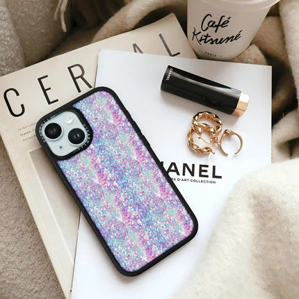 iPhone 13 Mini Case Elite — Pastel Purple-Blue Glitter