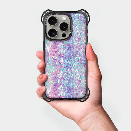 iPhone 13 Pro Case Bounce — Pastel Purple-Blue Glitter