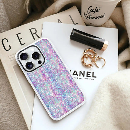 iPhone 16 Pro Max Case Classic — Pastel Purple-Blue Glitter