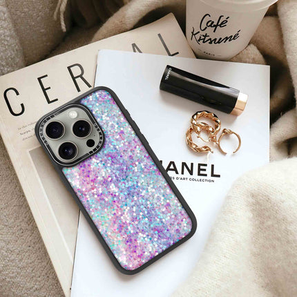 iPhone 16 Pro Case Elite — Pastel Purple-Blue Glitter