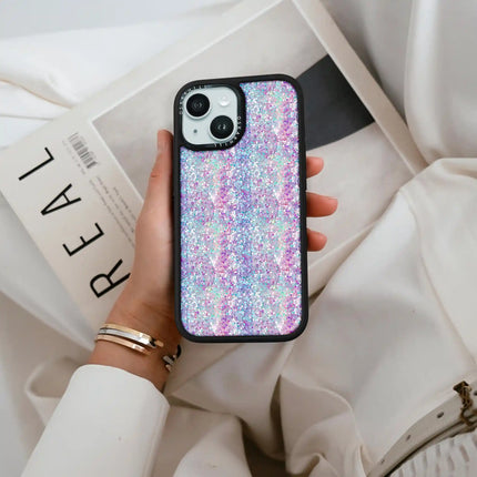 iPhone 15 Case Elite — Pastel Purple-Blue Glitter