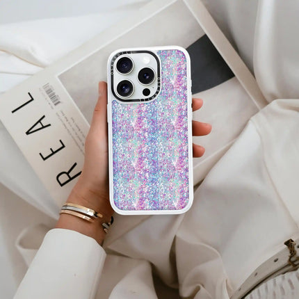 iPhone 16 Pro Max Case Classic — Pastel Purple-Blue Glitter