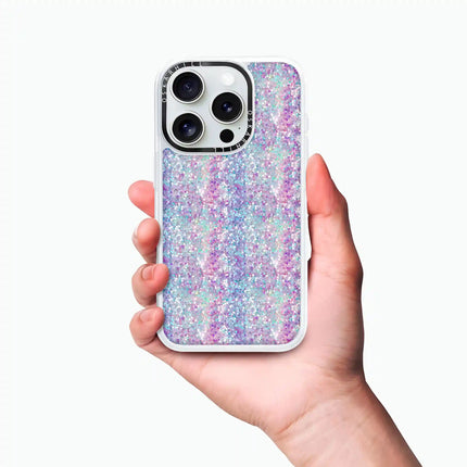 iPhone 16 Pro Case Classic — Pastel Purple-Blue Glitter