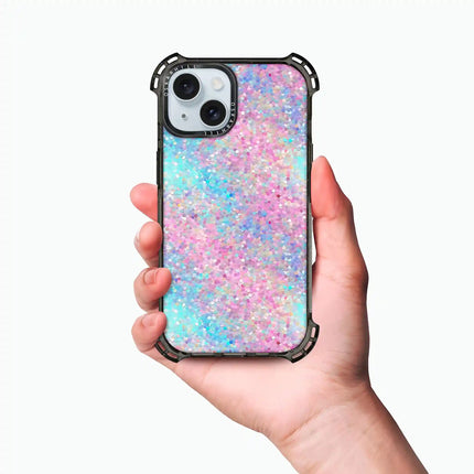 iPhone 15 Plus Case Bounce — Pastel Multicolor Glitter