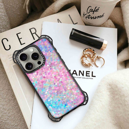 iPhone 16 Pro Max Case Bounce — Pastel Multicolor Glitter