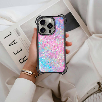 iPhone 16 Pro Case Bounce — Pastel Multicolor Glitter