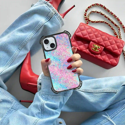 iPhone 14 Case Bounce — Pastel Multicolor Glitter