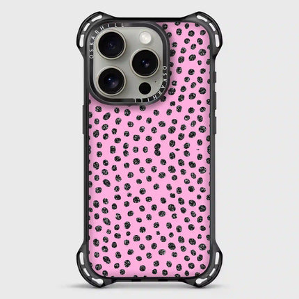 iPhone 16 Pro Max Case Bounce — Glitter Polka Pink