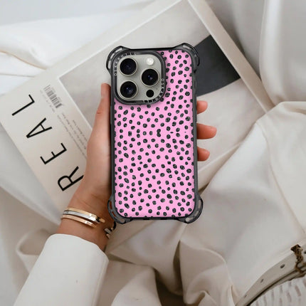 iPhone 14 Pro Max Case Bounce — Glitter Polka Pink