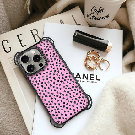 iPhone 14 Pro Case Bounce — Glitter Polka Pink