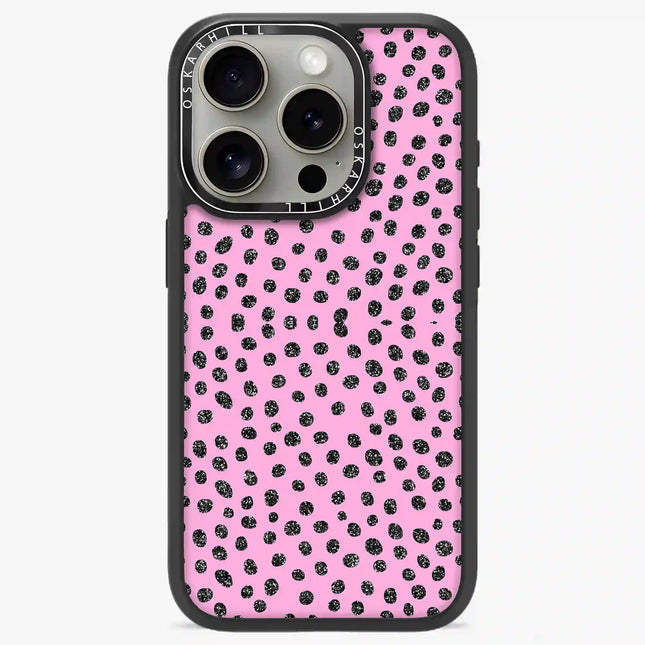 iPhone 13 Pro Case Elite — Glitter Polka Pink