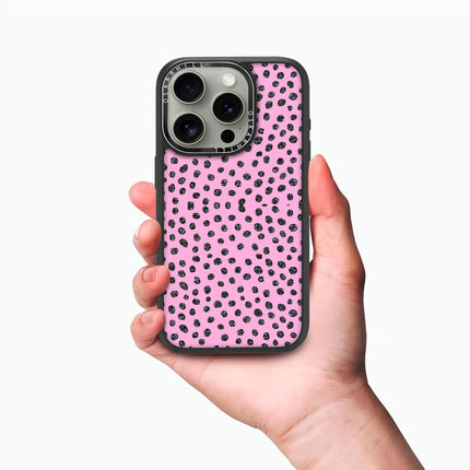 iPhone 15 Pro Case Elite — Glitter Polka Pink