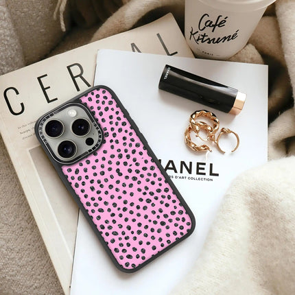 iPhone 13 Pro Max Case Elite — Glitter Polka Pink