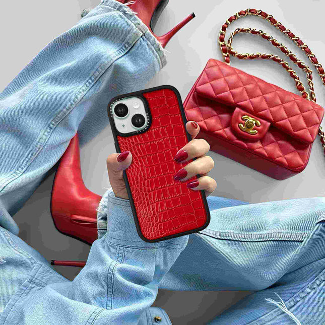 iPhone 13 Case Elite Alligator — Valentine Red