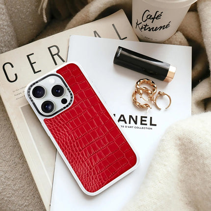 iPhone 15 Pro Case Classic Alligator — Valentine Red