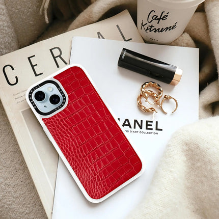 iPhone 14 Case Classic Alligator — Valentine Red