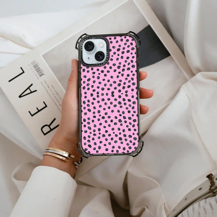 iPhone 14 Case Bounce — Glitter Polka Pink