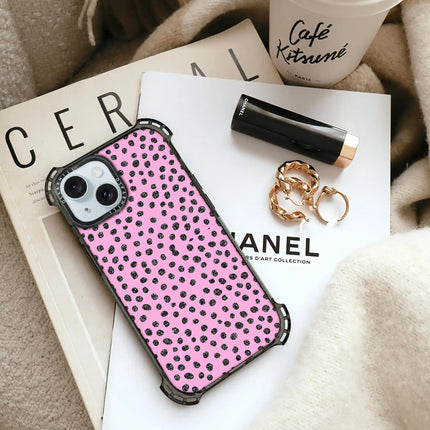 iPhone 14 Plus Case Bounce — Glitter Polka Pink