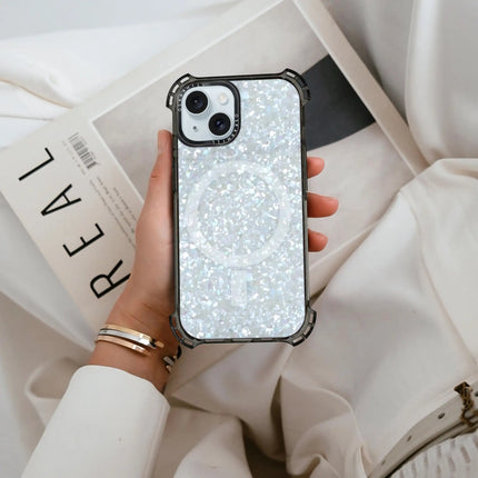 iPhone 15 Plus Case Bounce — Crystal Frost Shimmer