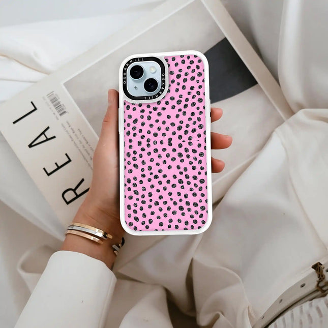 iPhone 14 Plus Case Classic — Glitter Polka Pink