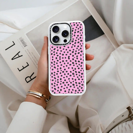 iPhone 15 Pro Max Case Classic — Glitter Polka Pink