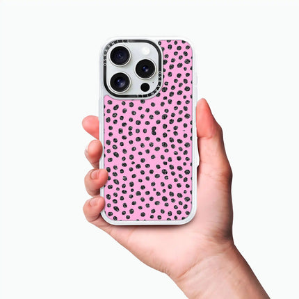 iPhone 14 Pro Case Classic — Glitter Polka Pink