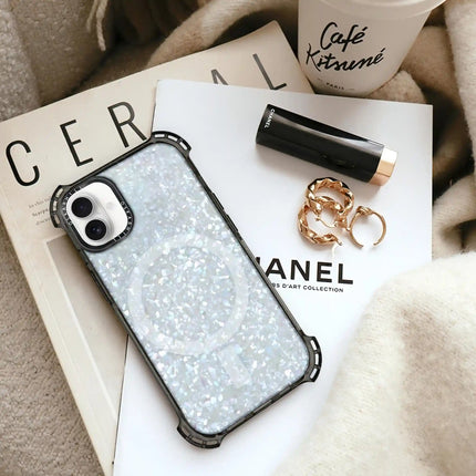 iPhone 16 Case Bounce — Crystal Frost Shimmer