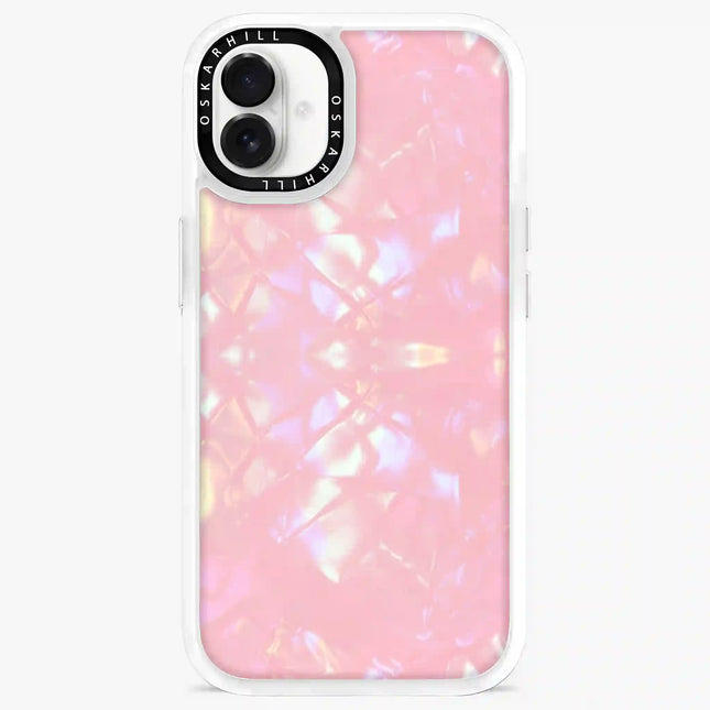 iPhone 16 Case Classic — Glitter Blush Prism Pearl