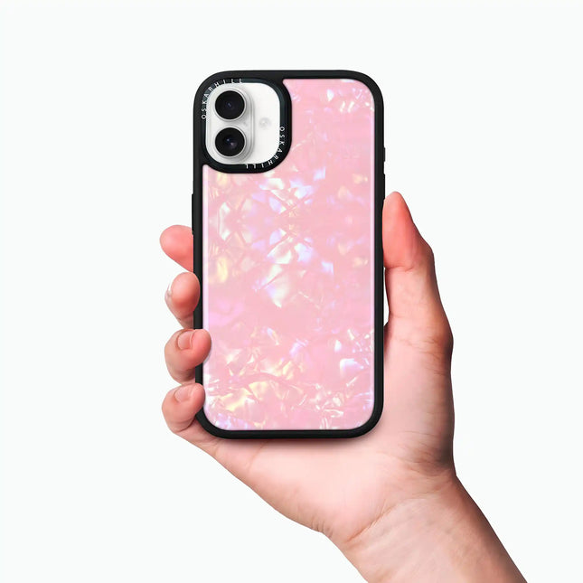 iPhone 16 Case Elite — Glitter Blush Prism Pearl