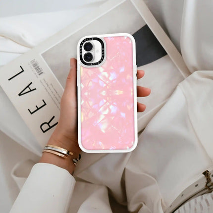 iPhone 16 Case Classic — Glitter Blush Prism Pearl