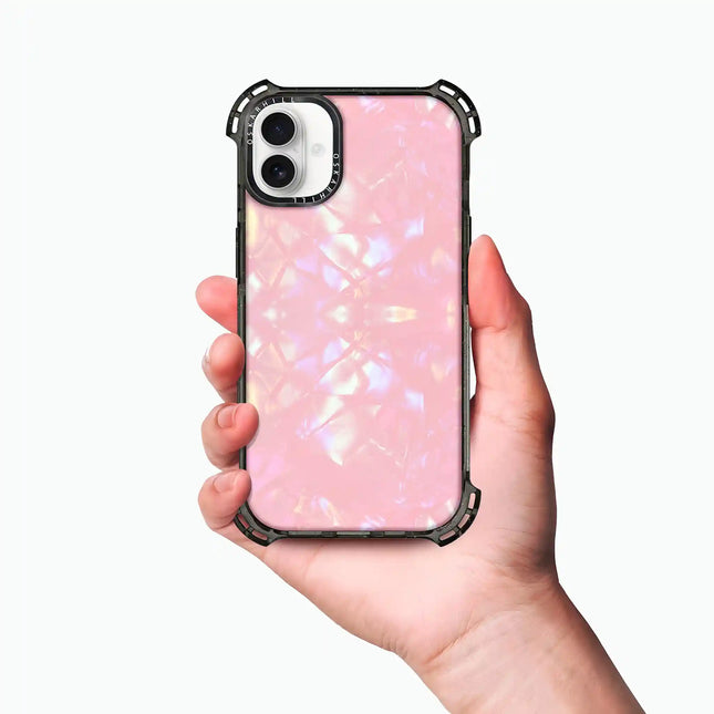 iPhone 16 Case Bounce — Glitter Blush Prism Pearl