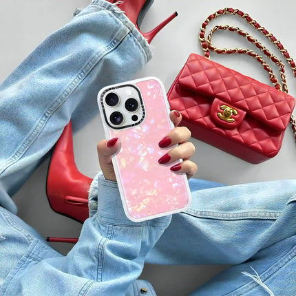 iPhone 16 Pro Max Case Classic — Blush Prism Pearl