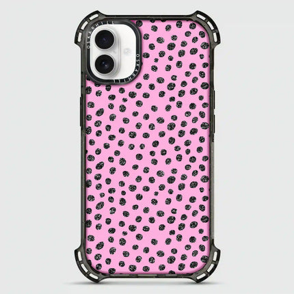 iPhone 16 Plus Case Bounce CASE — Glitter Polka Pink