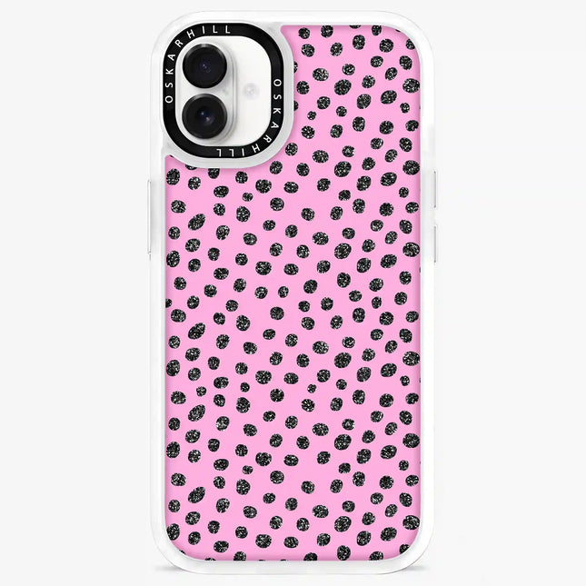 iPhone 16 Plus Case Classic — Glitter Polka Pink