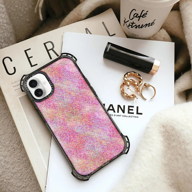 iPhone 16 Plus Case Bounce — Pink Glitter