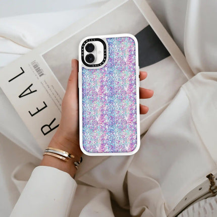 iPhone 16 Plus Case Classic — Pastel Purple-Blue Glitter