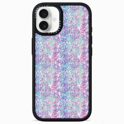 iPhone 16 Case Elite — Pastel Purple-Blue Glitter