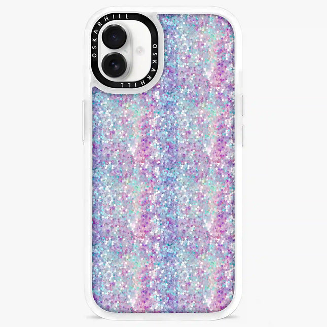 iPhone 16 Plus Case Classic — Pastel Purple-Blue Glitter