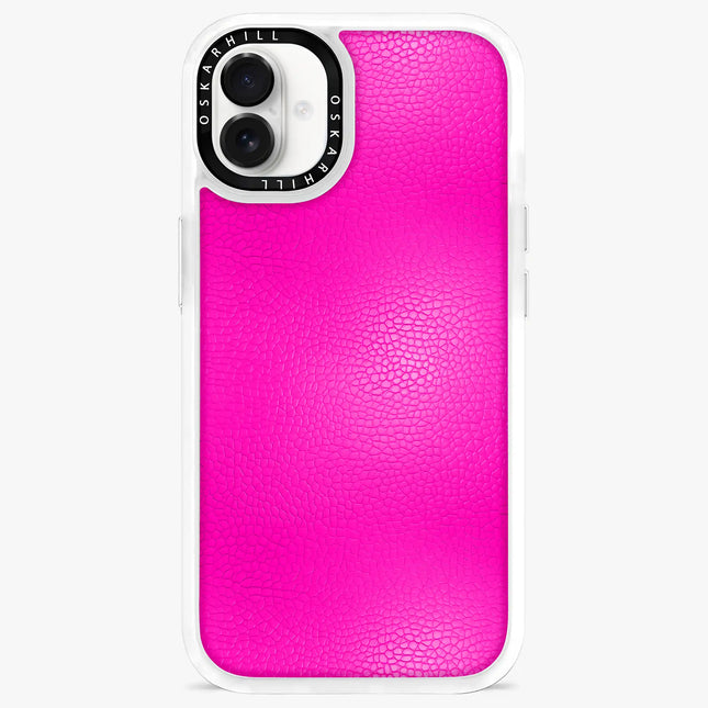 iPhone 16 Plus Case Classic Leather — Shocking Pink