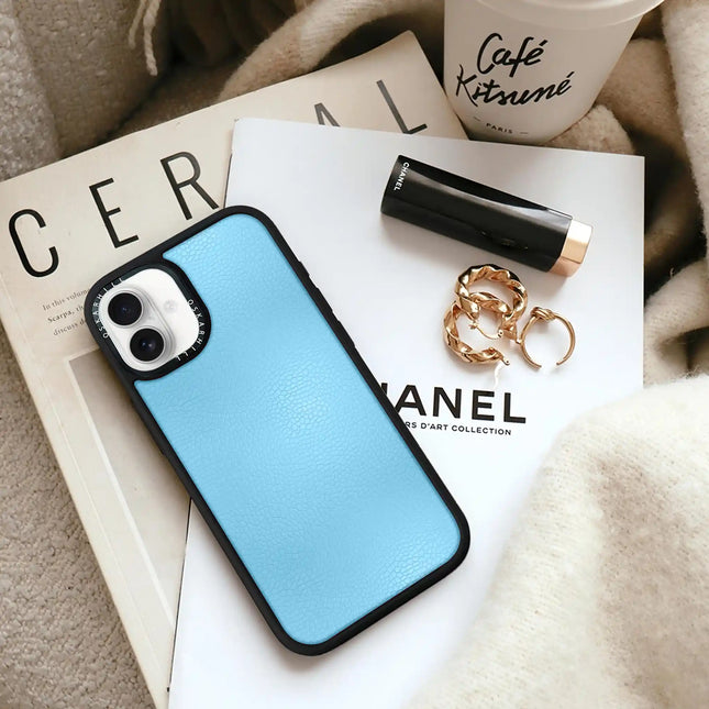 iPhone 16 Case Elite Leather — Sky Blue