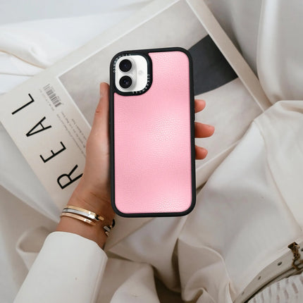 iPhone 16 Case Elite Leather — Bubble Baby Pink