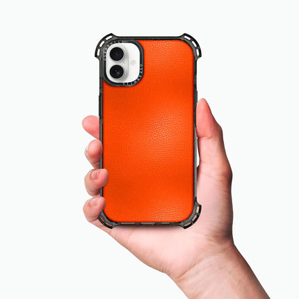 iPhone 16 Plus Case Bounce Leather — Reddish Orange