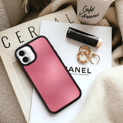 iPhone 16 Plus Case Elite Leather — Tulip Pink