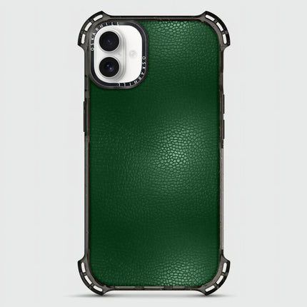 iPhone 16 Case Bounce Leather — Dark Green