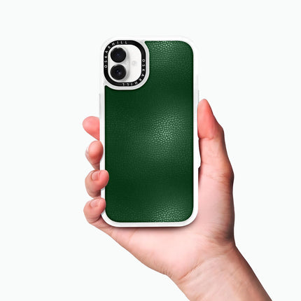 iPhone 16 Case Classic Leather — Dark Green