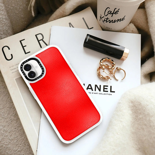 iPhone 16 Case Classic Leather — Valentine Red